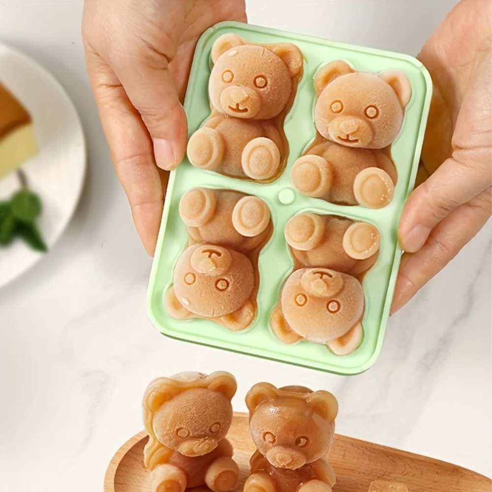 Baby Products Cream - หมี ICE POP แม่พิมพ์แม่พิมพ์การ์ตูนซิลิโคนโฮมเมดแช่แข็งเด็ก Moulds Maker