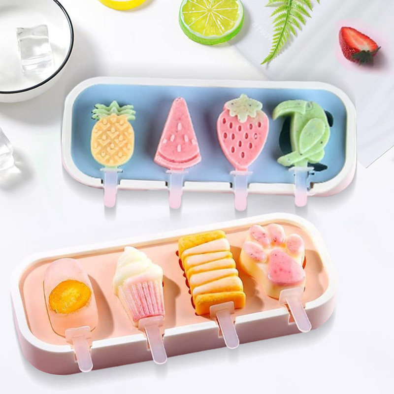 Baby Products Cream - Popsicles Moulds เด็กทารกน่ารักรูปร่างซิลิโคน Mini Popsicle Moulds