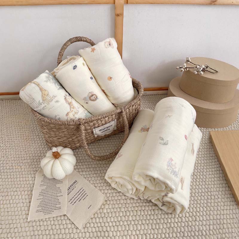 ผ้าห่มมัสลินใยไผ่ 4 ชั้น ผ้าห่ - Baby Sleep Sack บทวิจารณ์และราคา