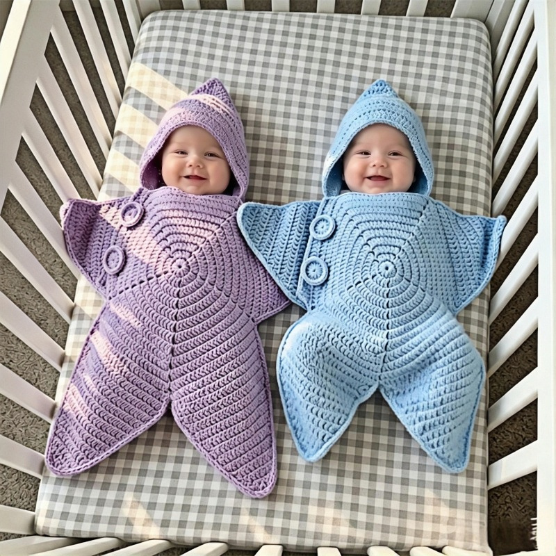 ผ้าห่อตัวเด็ก ผ้าถักลายปลาดาว  - Baby Sleep Sack บทวิจารณ์และราคา