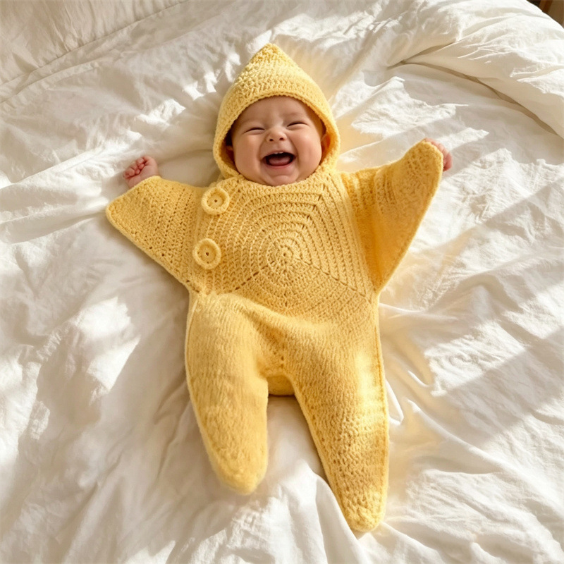 ผ้าห่อตัวเด็ก ผ้าถักลายปลาดาว  - Baby Sleep Sack บทวิจารณ์และราคา